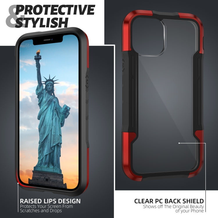 For iPhone 12 Pro Max iPAKY Thunder Series Aluminum alloy Shockproof Protective Case(Red) - iPhone 12 Pro Max Cases by iPAKY | Online Shopping UK | buy2fix