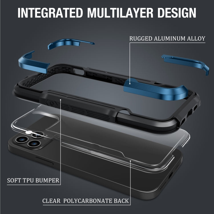 For iPhone 12 mini iPAKY Thunder Series Aluminum alloy Shockproof Protective Case (Blue) - iPhone 12 mini Cases by iPAKY | Online Shopping UK | buy2fix