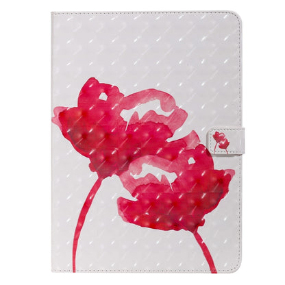 3D Painted Pattern Horizontal Flip Leather Case with Holder & Card Slots & Wallet & Sleep / Wake-up Function For iPad Air 2022 / 2020 10.9 /iPad Pro 11 2020 / 2018(Red Rose) - iPad Air (2022) / (2020) 10.9 Cases by buy2fix | Online Shopping UK | buy2fix