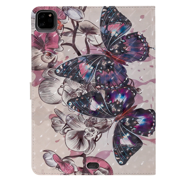 3D Painted Pattern Horizontal Flip Leather Case with Holder & Card Slots & Wallet & Sleep / Wake-up Function For iPad Air 2022 / 2020 10.9 /iPad Pro 11 2020 / 2018(Black Butterfly) - iPad Air (2022) / (2020) 10.9 Cases by buy2fix | Online Shopping UK | buy2fix