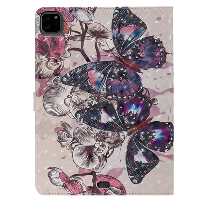 3D Painted Pattern Horizontal Flip Leather Case with Holder & Card Slots & Wallet & Sleep / Wake-up Function For iPad Air 2022 / 2020 10.9 /iPad Pro 11 2020 / 2018(Black Butterfly) - iPad Air (2022) / (2020) 10.9 Cases by buy2fix | Online Shopping UK | buy2fix