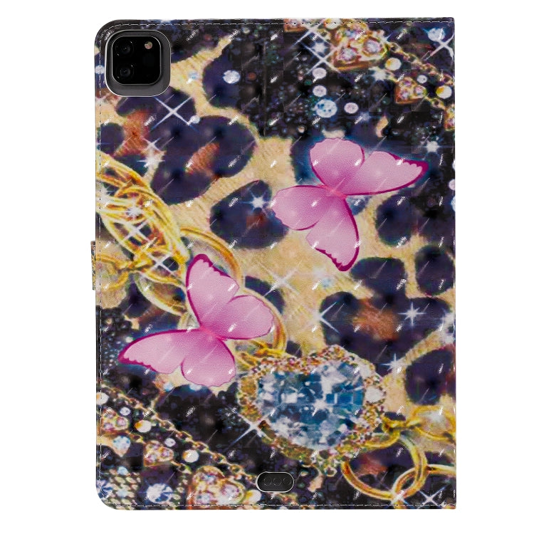 3D Painted Pattern Horizontal Flip Leather Case with Holder & Card Slots & Wallet & Sleep / Wake-up Function For iPad Air 2022 / 2020 10.9 /iPad Pro 11 2020 / 2018(Pink Butterfly) - iPad Air (2022) / (2020) 10.9 Cases by buy2fix | Online Shopping UK | buy2fix