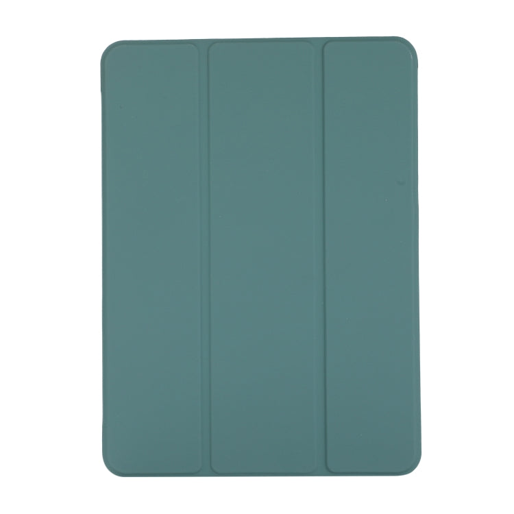 3-folding Skin Texture Horizontal Flip TPU + PU Leather Case with Holder For iPad Air 11 2024 / 2022 / 2020 10.9 (Green) - iPad Air (2022) / (2020) 10.9 Cases by buy2fix | Online Shopping UK | buy2fix