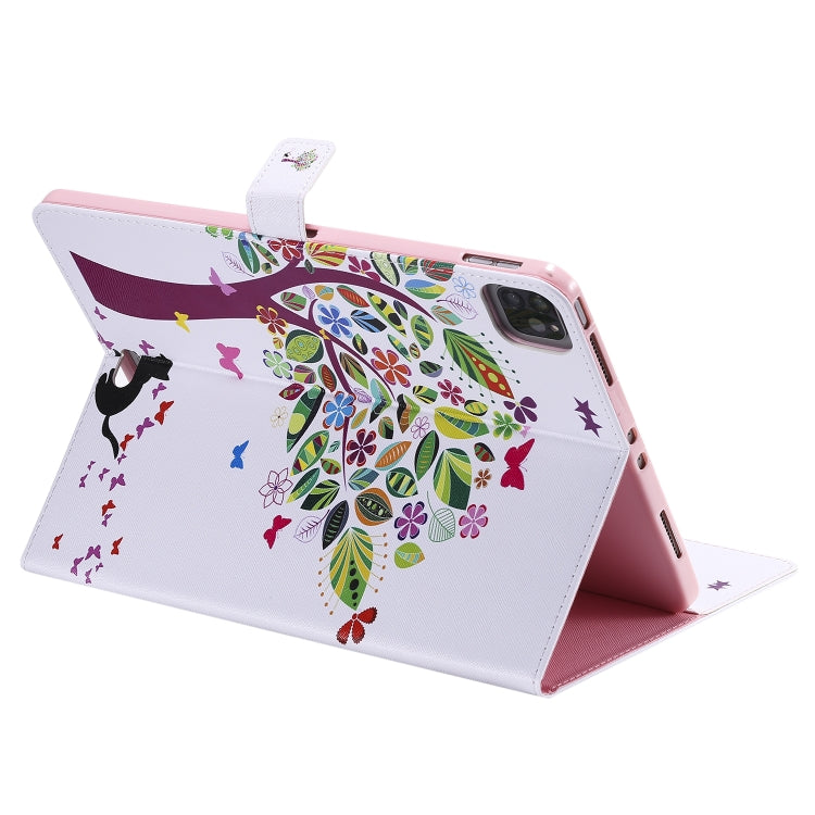Painted Pattern Horizontal Flip Leather Case with Holder & Card Slots & Wallet & Sleep / Wake-up Function For iPad Air 2022 / 2020 10.9 /iPad Pro 11 2020 / 2018(Cat and Tree) - iPad Air (2022) / (2020) 10.9 Cases by buy2fix | Online Shopping UK | buy2fix