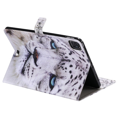 Painted Pattern Horizontal Flip Leather Case with Holder & Card Slots & Wallet & Sleep / Wake-up Function For iPad Air 2022 / 2020 10.9 /iPad Pro 11 2020 / 2018(White Leopard) - iPad Air (2022) / (2020) 10.9 Cases by buy2fix | Online Shopping UK | buy2fix