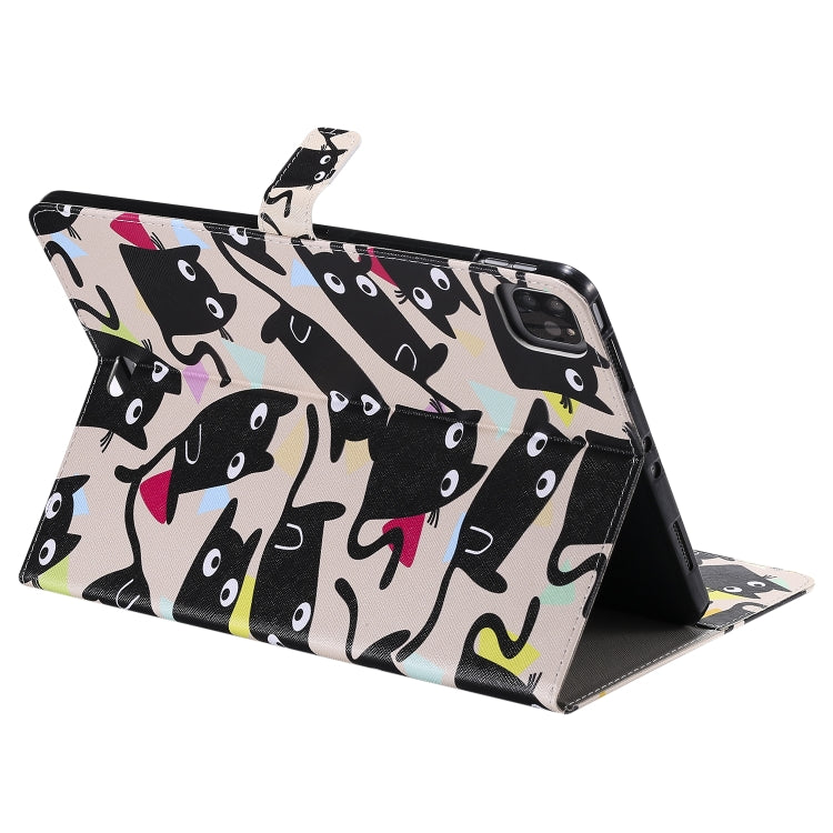 Painted Pattern Horizontal Flip Leather Case with Holder & Card Slots & Wallet & Sleep / Wake-up Function For iPad Air 2022 / 2020 10.9 /iPad Pro 11 2020 / 2018(Cats) - iPad Air (2022) / (2020) 10.9 Cases by buy2fix | Online Shopping UK | buy2fix