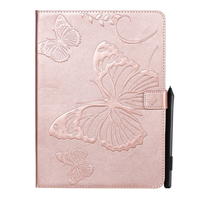 Pressed Printing Butterfly Pattern Horizontal Flip Leather Case with Holder & Card Slots & Wallet & Sleep / Wake-up Function For iPad Air 2022 / 2020 10.9 /iPad Pro 11 2020 / 2018(Rose Gold) - iPad Air (2022) / (2020) 10.9 Cases by buy2fix | Online Shopping UK | buy2fix