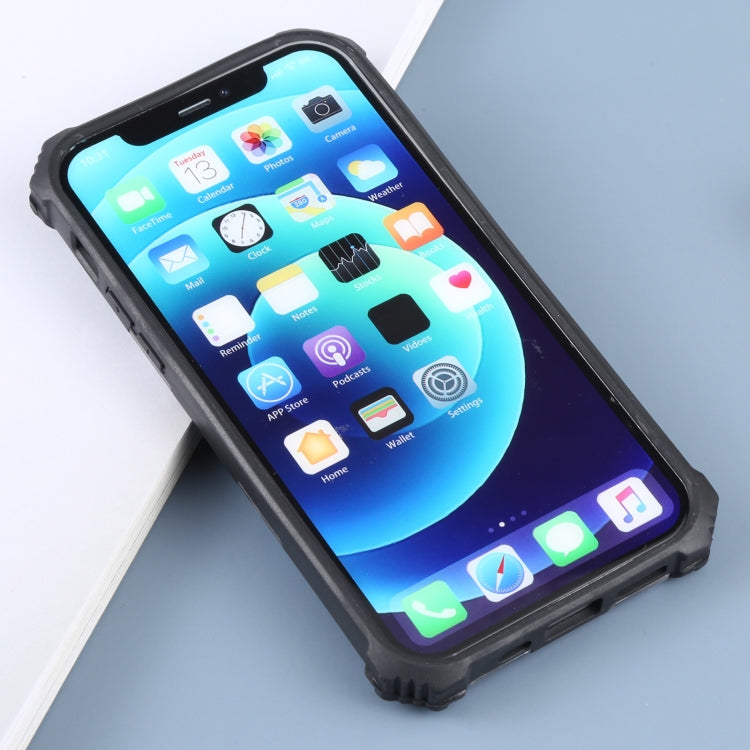 For iPhone 12 / 12 Pro Camouflage Armor Shockproof TPU + PC Magnetic Protective Case with Holder (Grey) by buy2fix