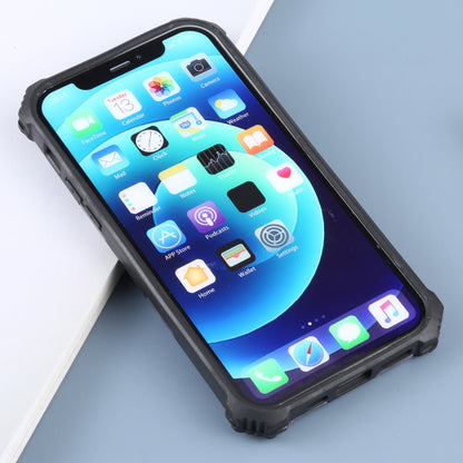 For iPhone 12 / 12 Pro Camouflage Armor Shockproof TPU + PC Magnetic Protective Case with Holder (Grey) by buy2fix