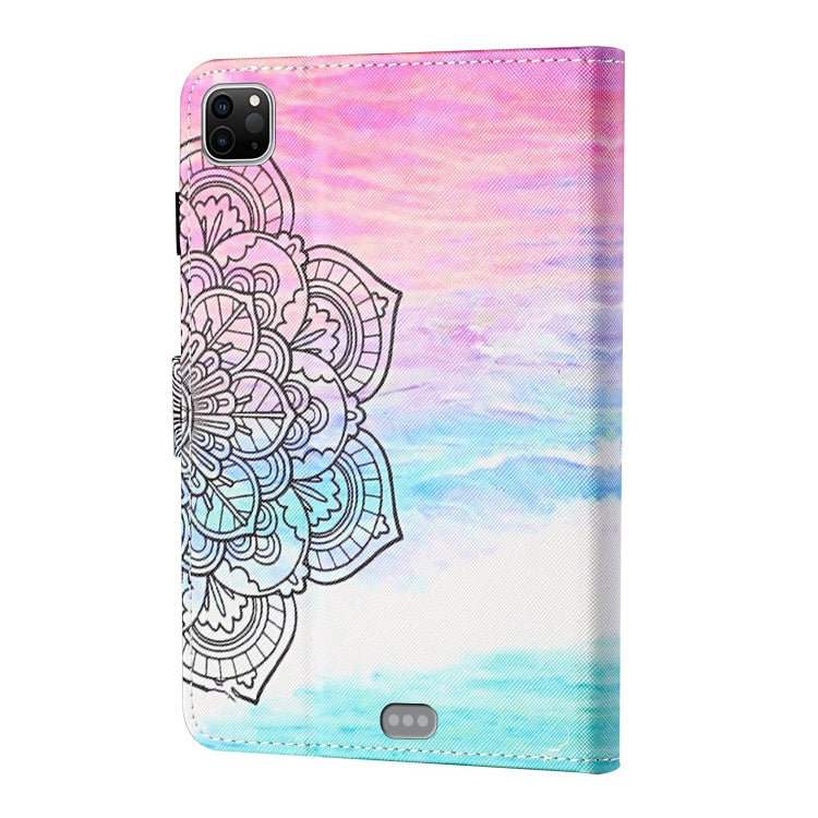 For iPad Pro 11 (2020) / (2018) Coloured Drawing Stitching Horizontal Flip Leather Tablet Case with Holder & Card Slot & Sleep / Wake-up Function(Colorful Mandala) - iPad Pro 11 (2020) Cases by buy2fix | Online Shopping UK | buy2fix