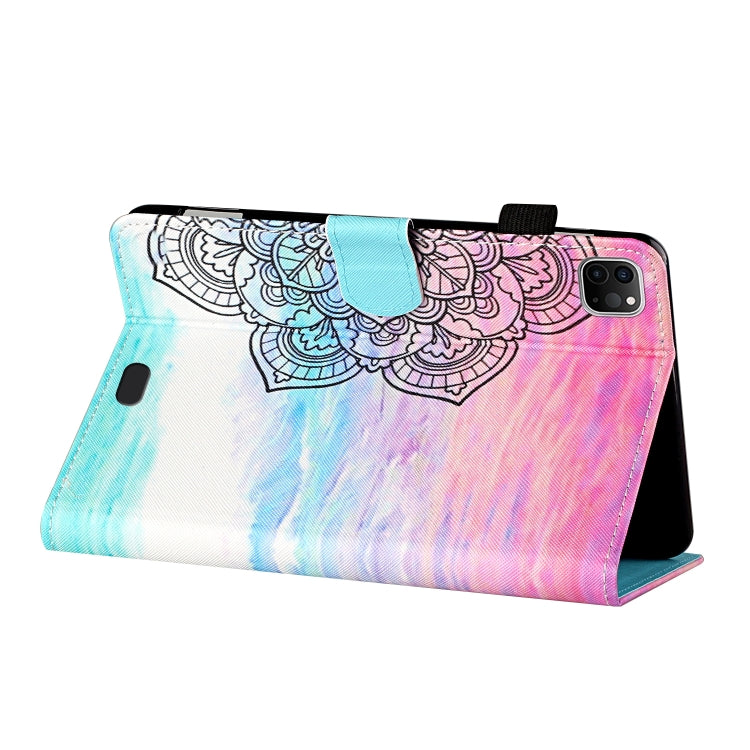For iPad Pro 11 (2020) / (2018) Coloured Drawing Stitching Horizontal Flip Leather Tablet Case with Holder & Card Slot & Sleep / Wake-up Function(Colorful Mandala) - iPad Pro 11 (2020) Cases by buy2fix | Online Shopping UK | buy2fix