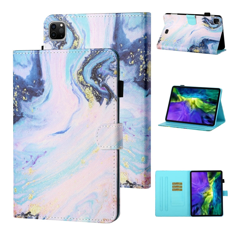For iPad Pro 11 (2020) / (2018) Coloured Drawing Stitching Horizontal Flip Leather Tablet Case with Holder & Card Slot & Sleep / Wake-up Function(Quicksand) - iPad Pro 11 (2020) Cases by buy2fix | Online Shopping UK | buy2fix
