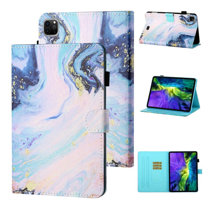 For iPad Pro 11 (2020) / (2018) Coloured Drawing Stitching Horizontal Flip Leather Tablet Case with Holder & Card Slot & Sleep / Wake-up Function(Quicksand) - iPad Pro 11 (2020) Cases by buy2fix | Online Shopping UK | buy2fix
