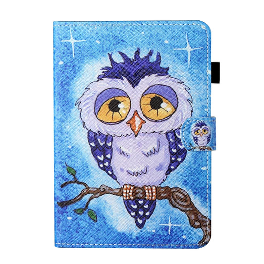 Coloured Drawing Stitching Horizontal Flip Leather Case with Holder & Card Slot & Sleep / Wake-up Function For iPad 10.2 2021 / 2020 / 2019 / Air (2019)(Blue Owl) - iPad 10.2 Cases by buy2fix | Online Shopping UK | buy2fix