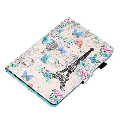 Coloured Drawing Stitching Horizontal Flip Leather Case with Holder & Card Slot & Sleep / Wake-up Function For iPad 10.2 2021 / 2020 / 2019 / Air (2019)(Tower and Butterflies) - iPad 10.2 Cases by buy2fix | Online Shopping UK | buy2fix