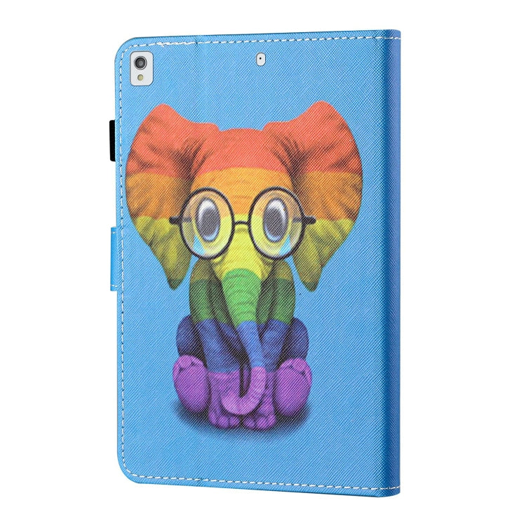 Coloured Drawing Stitching Horizontal Flip Leather Case with Holder & Card Slot & Sleep / Wake-up Function For iPad 10.2 2021 / 2020 / 2019 / Air (2019)(Colorful Elephant) - iPad 10.2 Cases by buy2fix | Online Shopping UK | buy2fix