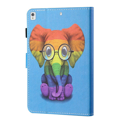 Coloured Drawing Stitching Horizontal Flip Leather Case with Holder & Card Slot & Sleep / Wake-up Function For iPad 10.2 2021 / 2020 / 2019 / Air (2019)(Colorful Elephant) - iPad 10.2 Cases by buy2fix | Online Shopping UK | buy2fix