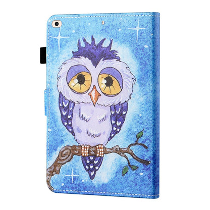 Coloured Drawing Stitching Horizontal Flip Leather Case with Holder & Card Slot & Sleep / Wake-up Function For iPad Air / Air 2 / 9.7 (2017) & (2018)(Blue Owl) - iPad 9.7 (2018) & (2017) Cases by buy2fix | Online Shopping UK | buy2fix