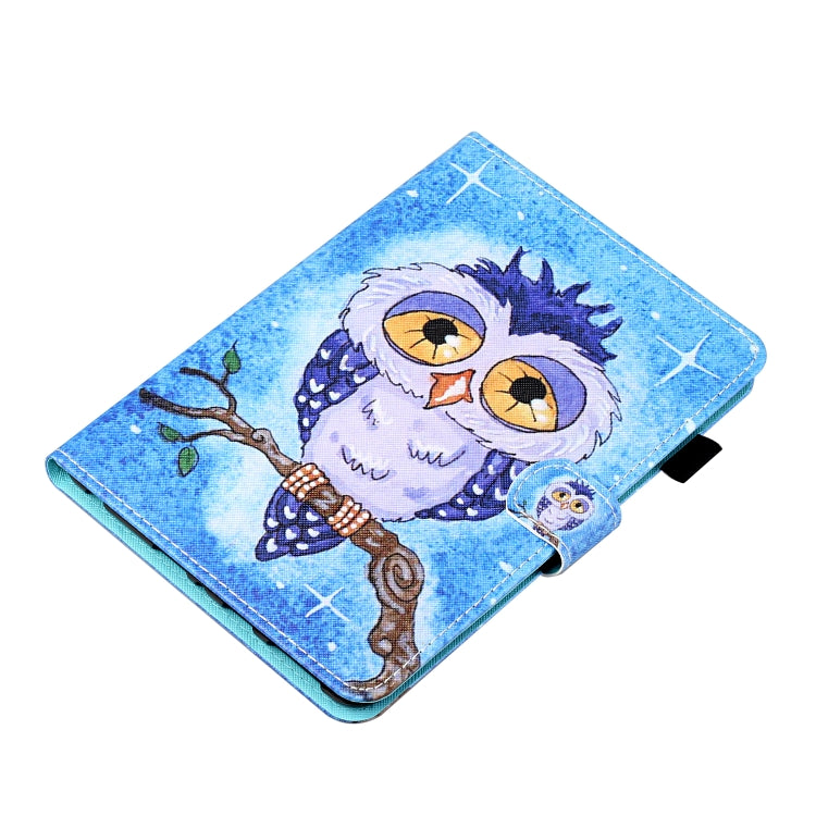 Coloured Drawing Stitching Horizontal Flip Leather Case with Holder & Card Slot & Sleep / Wake-up Function For iPad Air / Air 2 / 9.7 (2017) & (2018)(Blue Owl) - iPad 9.7 (2018) & (2017) Cases by buy2fix | Online Shopping UK | buy2fix