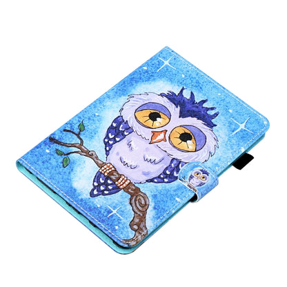 Coloured Drawing Stitching Horizontal Flip Leather Case with Holder & Card Slot & Sleep / Wake-up Function For iPad Air / Air 2 / 9.7 (2017) & (2018)(Blue Owl) - iPad 9.7 (2018) & (2017) Cases by buy2fix | Online Shopping UK | buy2fix
