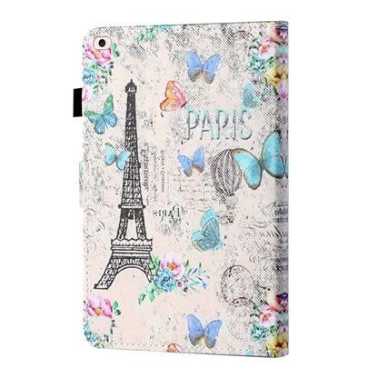 Coloured Drawing Stitching Horizontal Flip Leather Case with Holder & Card Slot & Sleep / Wake-up Function For iPad Air / Air 2 / 9.7 (2017) & (2018)(Tower and Butterflies) - iPad 9.7 (2018) & (2017) Cases by buy2fix | Online Shopping UK | buy2fix