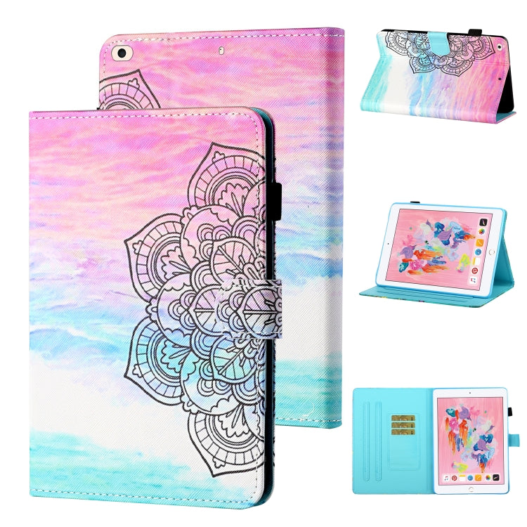Coloured Drawing Stitching Horizontal Flip Leather Case with Holder & Card Slot & Sleep / Wake-up Function For iPad Air / Air 2 / 9.7 (2017) & (2018)(Colorful Mandala) - iPad 9.7 (2018) & (2017) Cases by buy2fix | Online Shopping UK | buy2fix