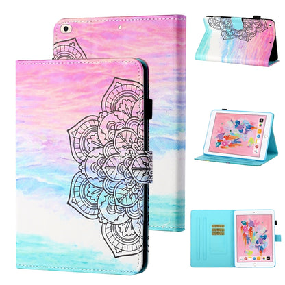 Coloured Drawing Stitching Horizontal Flip Leather Case with Holder & Card Slot & Sleep / Wake-up Function For iPad Air / Air 2 / 9.7 (2017) & (2018)(Colorful Mandala) - iPad 9.7 (2018) & (2017) Cases by buy2fix | Online Shopping UK | buy2fix