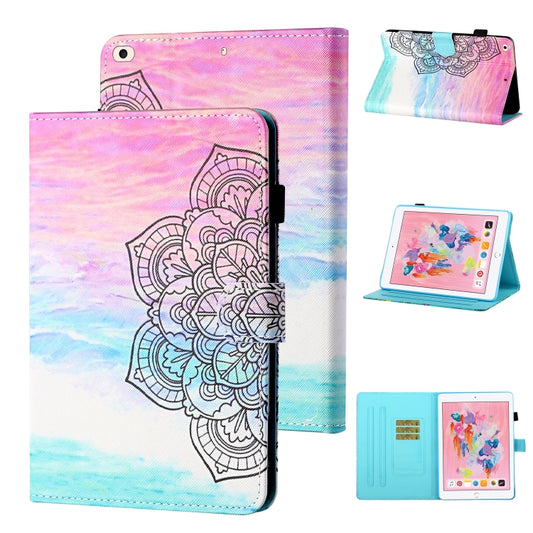Coloured Drawing Stitching Horizontal Flip Leather Case with Holder & Card Slot & Sleep / Wake-up Function For iPad Air / Air 2 / 9.7 (2017) & (2018)(Colorful Mandala) - iPad 9.7 (2018) & (2017) Cases by buy2fix | Online Shopping UK | buy2fix