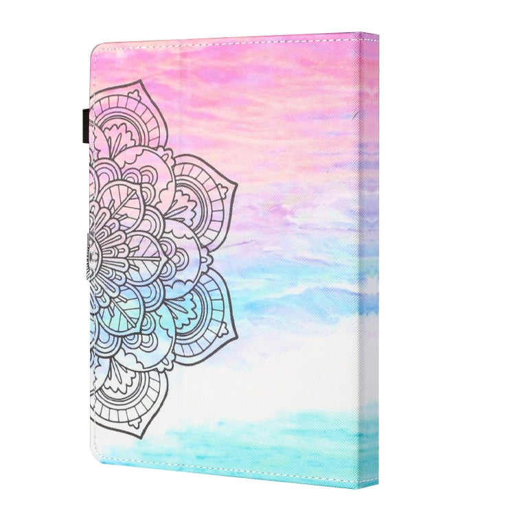 For 7 inch Tablet Universal Coloured Drawing Stitching Horizontal Flip Leather Case with Holder & Card Slot(Colorful Mandala) - 7 inch by buy2fix | Online Shopping UK | buy2fix