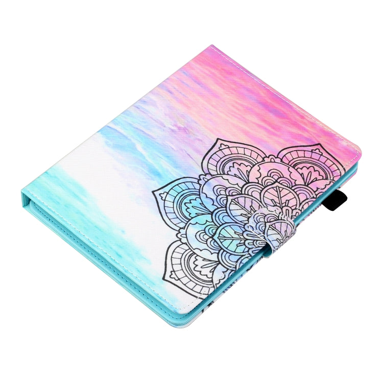 For 7 inch Tablet Universal Coloured Drawing Stitching Horizontal Flip Leather Case with Holder & Card Slot(Colorful Mandala) - 7 inch by buy2fix | Online Shopping UK | buy2fix