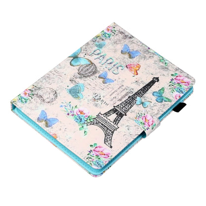 For 10 inch Tablet Universal Coloured Drawing Stitching Horizontal Flip Leather Case with Holder & Card Slot(Tower and Butterflies) - 10 - 11 inch by buy2fix | Online Shopping UK | buy2fix