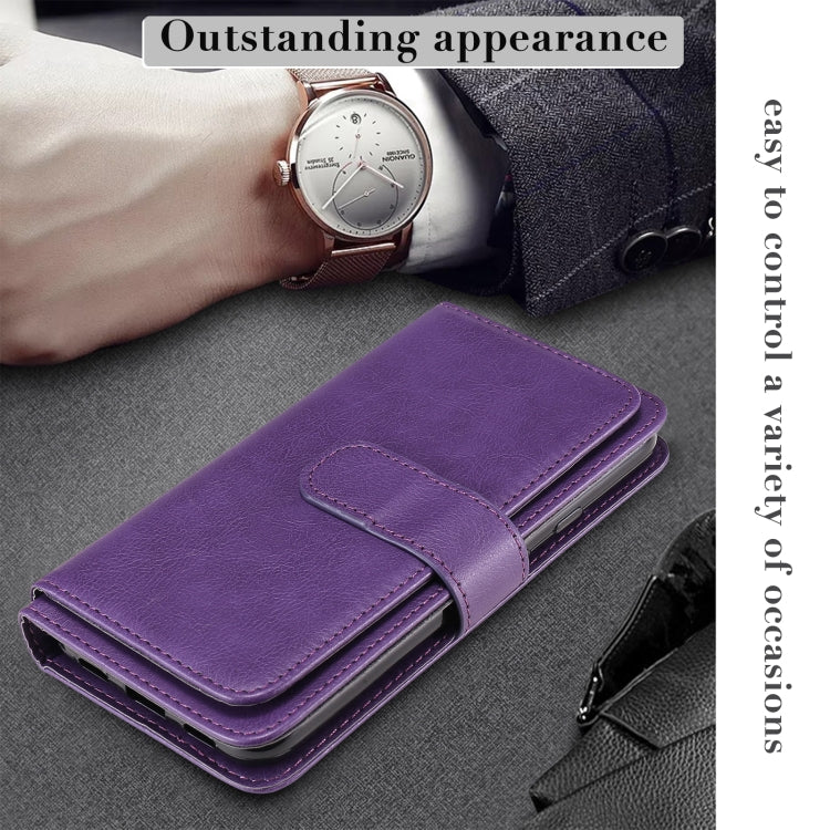 For Google Pixel 4a 4G Multifunctional Magnetic Copper Buckle Horizontal Flip Leather Case with Bracket & 10 Card Slots & Wallet & Photo Frame(Wine Red) - Google Cases by buy2fix | Online Shopping UK | buy2fix