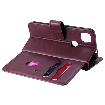 For Google Pixel 4a 4G Multifunctional Magnetic Copper Buckle Horizontal Flip Leather Case with Bracket & 10 Card Slots & Wallet & Photo Frame(Wine Red) - Google Cases by buy2fix | Online Shopping UK | buy2fix