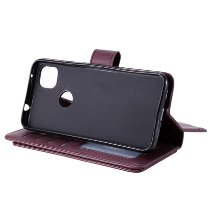 For Google Pixel 4a 4G Multifunctional Magnetic Copper Buckle Horizontal Flip Leather Case with Bracket & 10 Card Slots & Wallet & Photo Frame(Wine Red) - Google Cases by buy2fix | Online Shopping UK | buy2fix