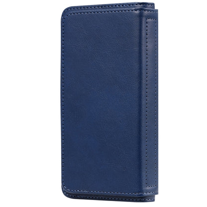 For Google Pixel 4a 4G Multifunctional Magnetic Copper Buckle Horizontal Flip Leather Case with Bracket & 10 Card Slots & Wallet & Photo Frame(Dark Blue) - Google Cases by buy2fix | Online Shopping UK | buy2fix