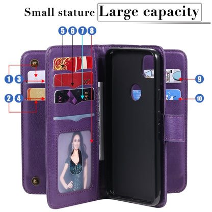 For Google Pixel 4a 4G Multifunctional Magnetic Copper Buckle Horizontal Flip Leather Case with Bracket & 10 Card Slots & Wallet & Photo Frame(Dark Blue) - Google Cases by buy2fix | Online Shopping UK | buy2fix