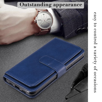 For Google Pixel 5 XL Multifunctional Magnetic Copper Buckle Horizontal Flip Leather Case with Bracket & 10 Card Slots & Wallet & Photo Frame(Wine Red) - Google Cases by buy2fix | Online Shopping UK | buy2fix