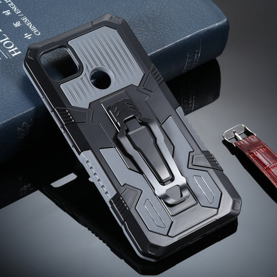 For Xiaomi Redmi 9C Armor Warrior Shockproof PC + TPU Protective Case(Grey)