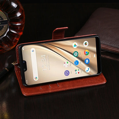 For Fujitsu Arrows RX idewei Crazy Horse Texture Horizontal Flip Leather Case with Holder & Card Slots & Wallet(Brown) - More Brand by idewei | Online Shopping UK | buy2fix