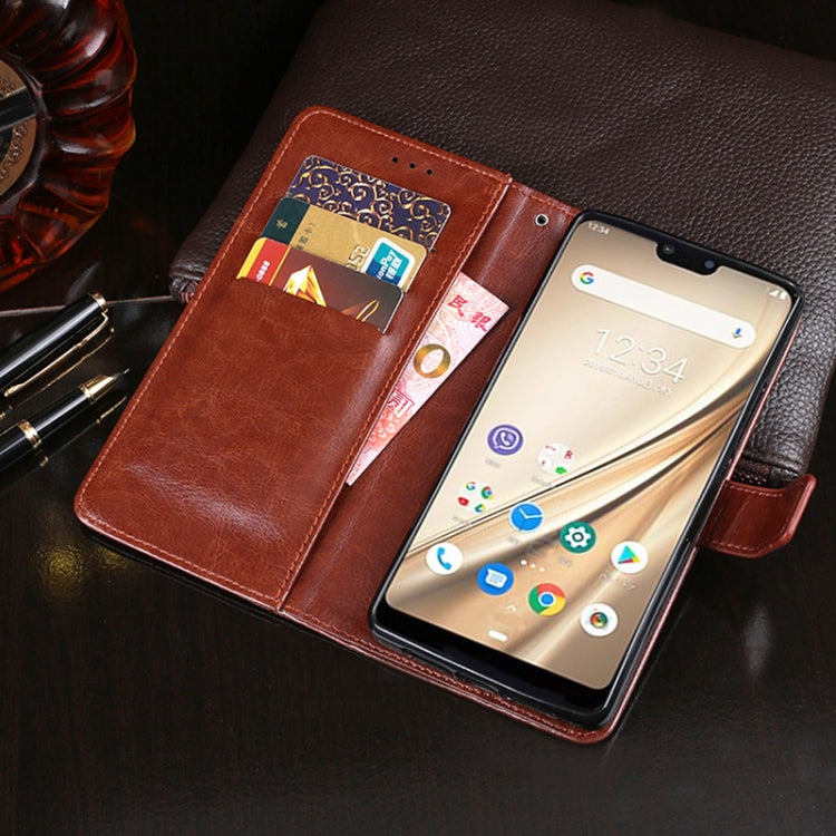 For Fujitsu Arrows RX idewei Crazy Horse Texture Horizontal Flip Leather Case with Holder & Card Slots & Wallet(Brown) - More Brand by idewei | Online Shopping UK | buy2fix