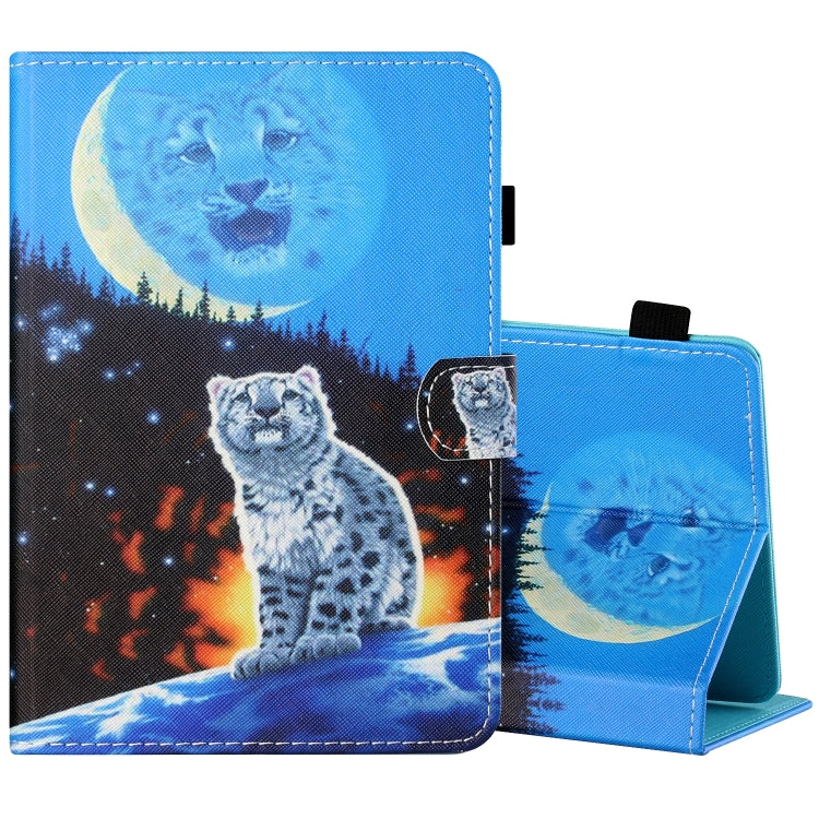 For 7 inch Tablet PC Universal Sewing Thread Horizontal Painted Flat Leather Case with Pen Cover & Anti Skid Strip & Card Slot & Holder(Double Shadow Tiger) - 7 inch by buy2fix | Online Shopping UK | buy2fix