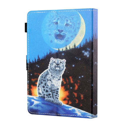 For 7 inch Tablet PC Universal Sewing Thread Horizontal Painted Flat Leather Case with Pen Cover & Anti Skid Strip & Card Slot & Holder(Double Shadow Tiger) - 7 inch by buy2fix | Online Shopping UK | buy2fix