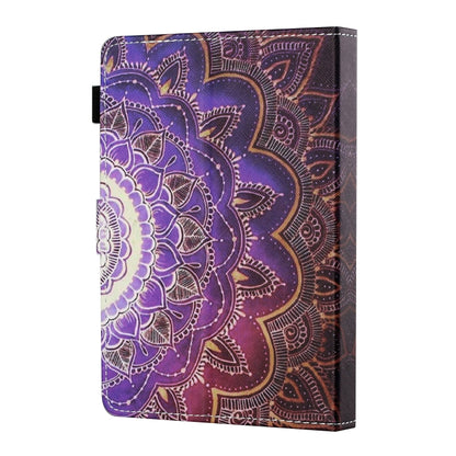 For 7 inch Tablet PC Universal Sewing Thread Horizontal Painted Flat Leather Case with Pen Cover & Anti Skid Strip & Card Slot & Holder(Datura Flowers) - 7 inch by buy2fix | Online Shopping UK | buy2fix