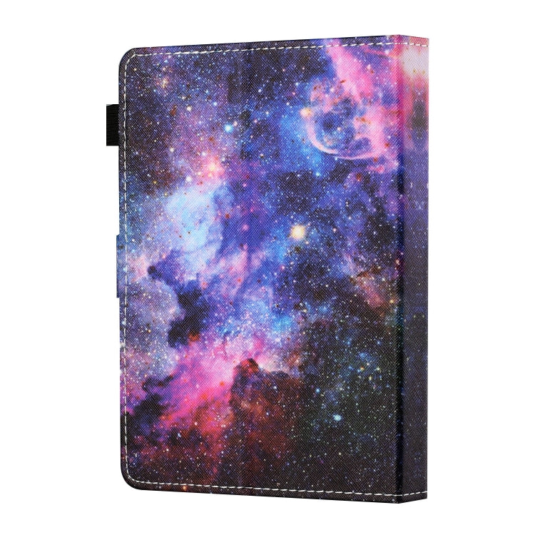 For 8 inch Tablet PC Universal Sewing Thread Horizontal Painted Flat Leather Case with Pen Cover & Anti Skid Strip & Card Slot & Holder(Starry Sky) - 8 inch by buy2fix | Online Shopping UK | buy2fix