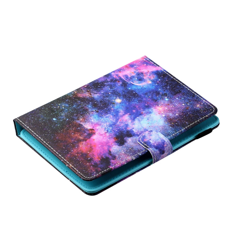 For 10 inch Tablet PC Universal Sewing Thread Horizontal Painted Flat Leather Case with Pen Cover & Anti Skid Strip & Card Slot & Holder(Starry Sky) - 10 - 11 inch by buy2fix | Online Shopping UK | buy2fix