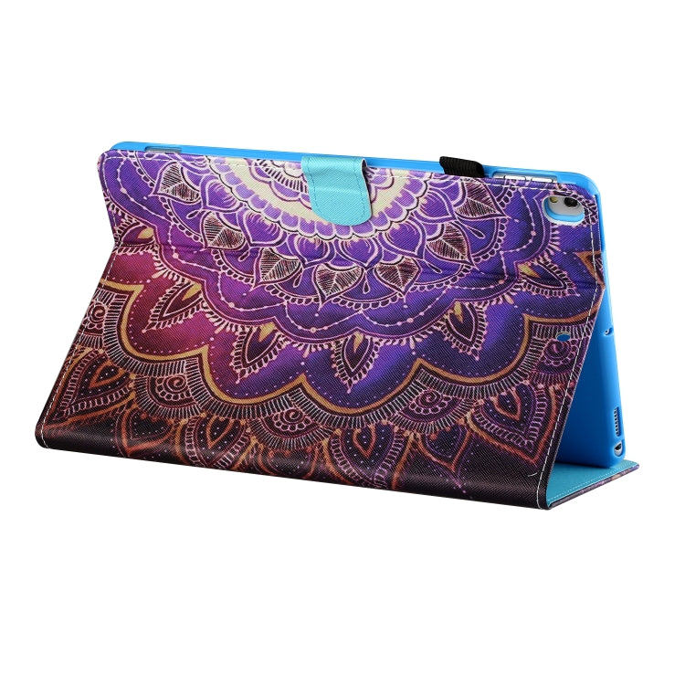 For iPad 10.2 / iPad Air 10.5 2019 Sewing Thread Horizontal Painted Flat Leather Case with Pen Cover & Anti Skid Strip & Card Slot & Holder & Sleep / Wake-up Function(Datura Flowers) - iPad 10.2 Cases by buy2fix | Online Shopping UK | buy2fix