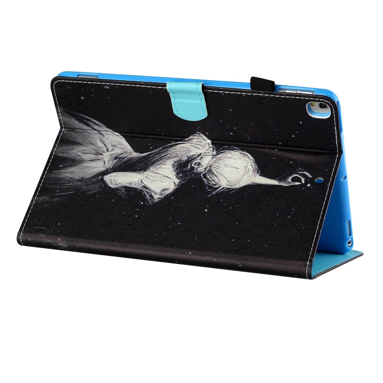 For iPad 10.2 / iPad Air 10.5 2019 Sewing Thread Horizontal Painted Flat Leather Case with Pen Cover & Anti Skid Strip & Card Slot & Holder & Sleep / Wake-up Function(Star Girl) - iPad 10.2 Cases by buy2fix | Online Shopping UK | buy2fix