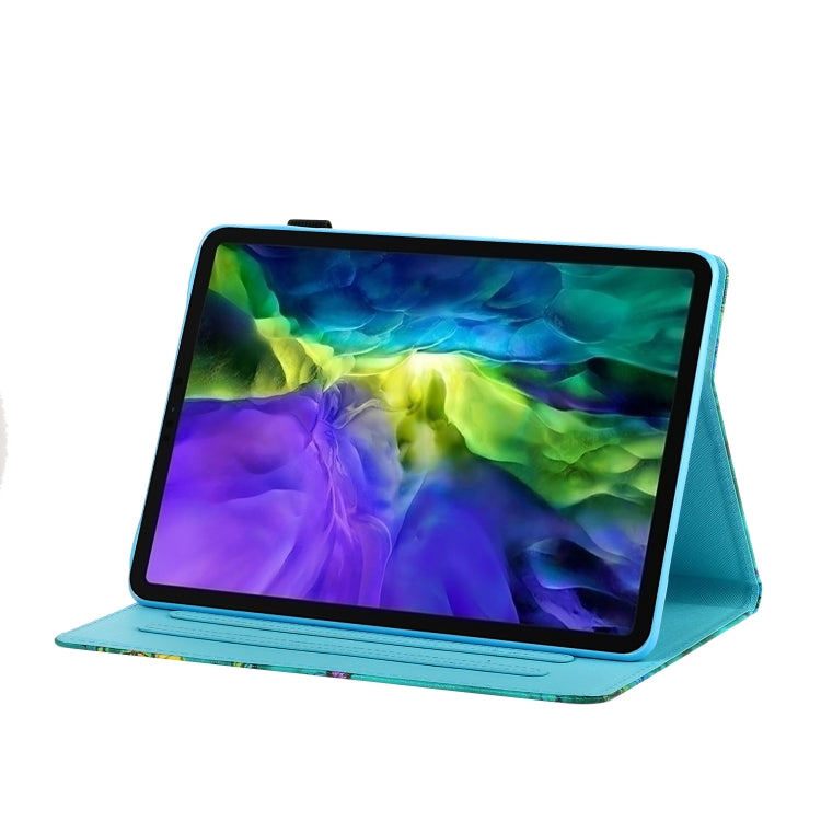 For iPad Pro 11 inch (2020) / (2018) Sewing Thread Horizontal Painted Flat Leather Tablet Case with Pen Cover & Anti Skid Strip & Card Slot & Holder & Sleep / Wake-up Function(Starry Sky Wind Chimes) - iPad Pro 11 (2020) Cases by buy2fix | Online Shopping UK | buy2fix