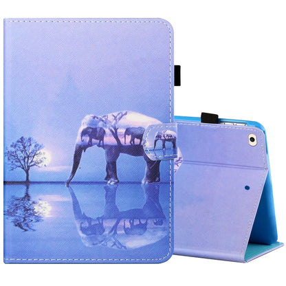 Sewing Thread Horizontal Painted Flat Leather Case with Pen Cover & Anti Skid Strip & Card Slot & Holder & Sleep / Wake-up Function For iPad Air(Tree And Elephant) - iPad Air (2019) Cases by buy2fix | Online Shopping UK | buy2fix
