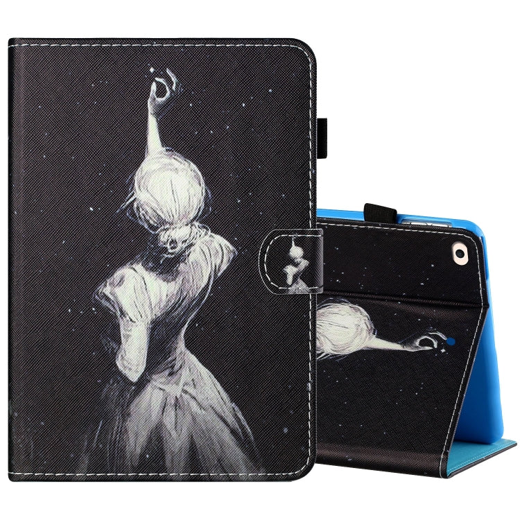 Sewing Thread Horizontal Painted Flat Leather Case with Pen Cover & Anti Skid Strip & Card Slot & Holder & Sleep / Wake-up Function For iPad Air(Star Girl) - iPad Air (2019) Cases by buy2fix | Online Shopping UK | buy2fix